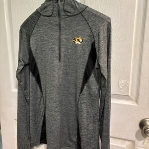 University of Missouri Mizzou Tigers Ladies Hoodie Thin Athletic Wear Grey Large